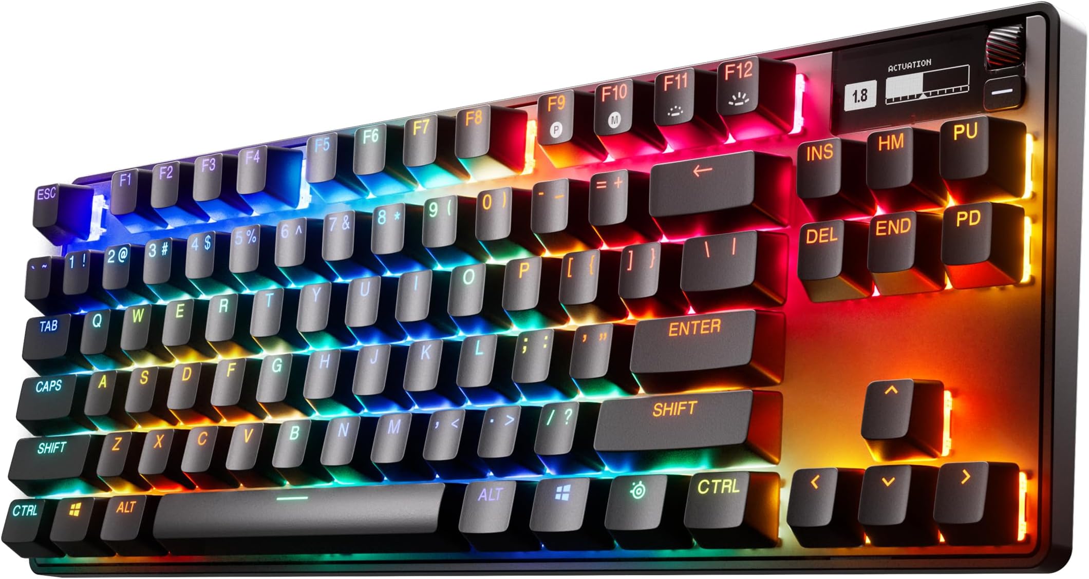 SteelSeries Apex Pro TKL Wireless - HyperMagnetic 2.4GHz Wireless Gaming Keyboard - World’s Fastest Keyboard - Adjustable Actuation - Esports Tenkeyless - PBT Keycaps - USB-C - American QWERTY Layout