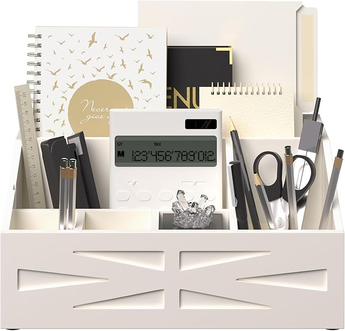 Wood Mail Organizer Countertop,Farmhouse Desk and Kitchen Countertop Storage, Letter Sorter, Desk Mail Organizer and Bill Organizer, Desktop File and Paper Holder