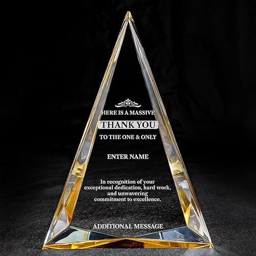 Miniatura 10 de Premio de agradecimiento personalizado grabado con láser, diseño grabado con láser, agradecimiento, añade tu propio texto, incluye caja de regalo