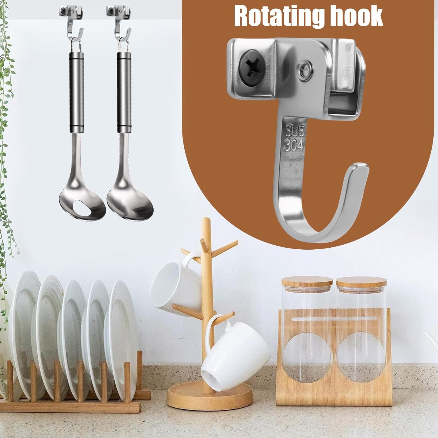 Bathroom Towel Hook | Rust Resistant Robe Coat Hanger | Stainless Steel Hooks - for Bedroom Closet Living Room Cabinet Shower Dorm Rv Camper Laundry Clothes Bag Purse