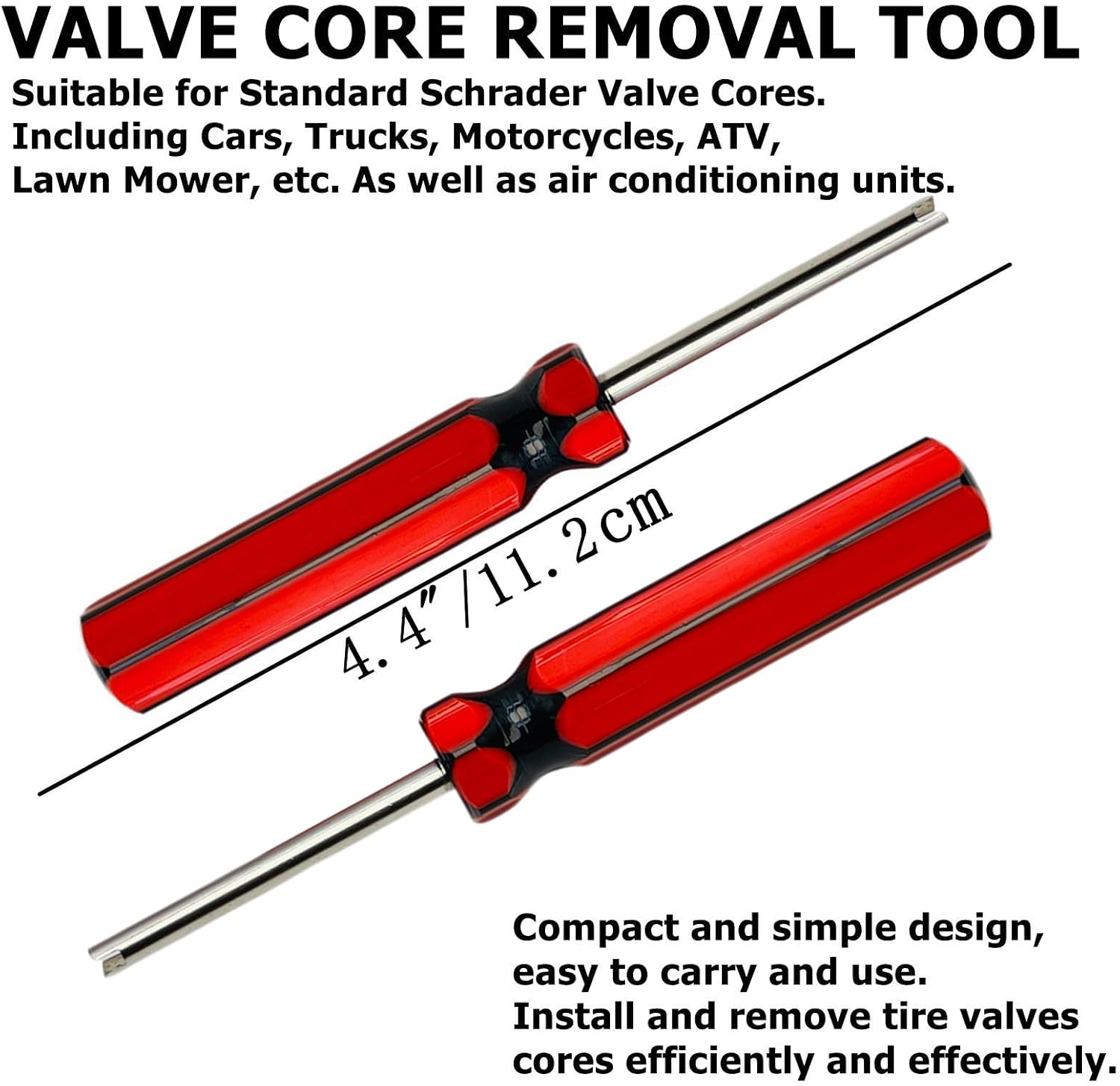 5Pcs Tire Valve Stem Removal Tool - Premium Single Heads Valve Core Remover,Great Tire Valve Tool for Schrader Valve Cores (5Pieces Single Heads Valve Tools)