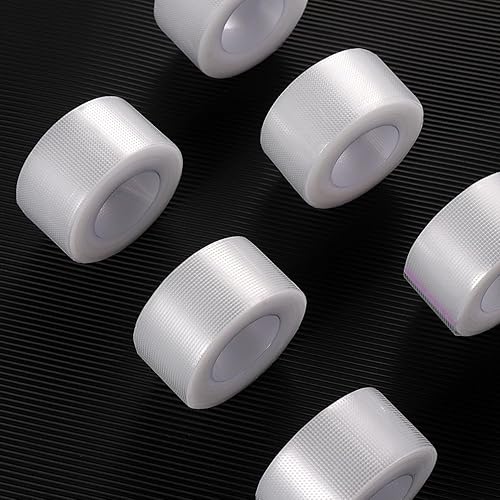 Miniatura 7 de 6 rollos de cinta médica transparente transparente de primeros auxilios cinta PE microporosa para el cuidado del vendaje 1 en x 10 yardas