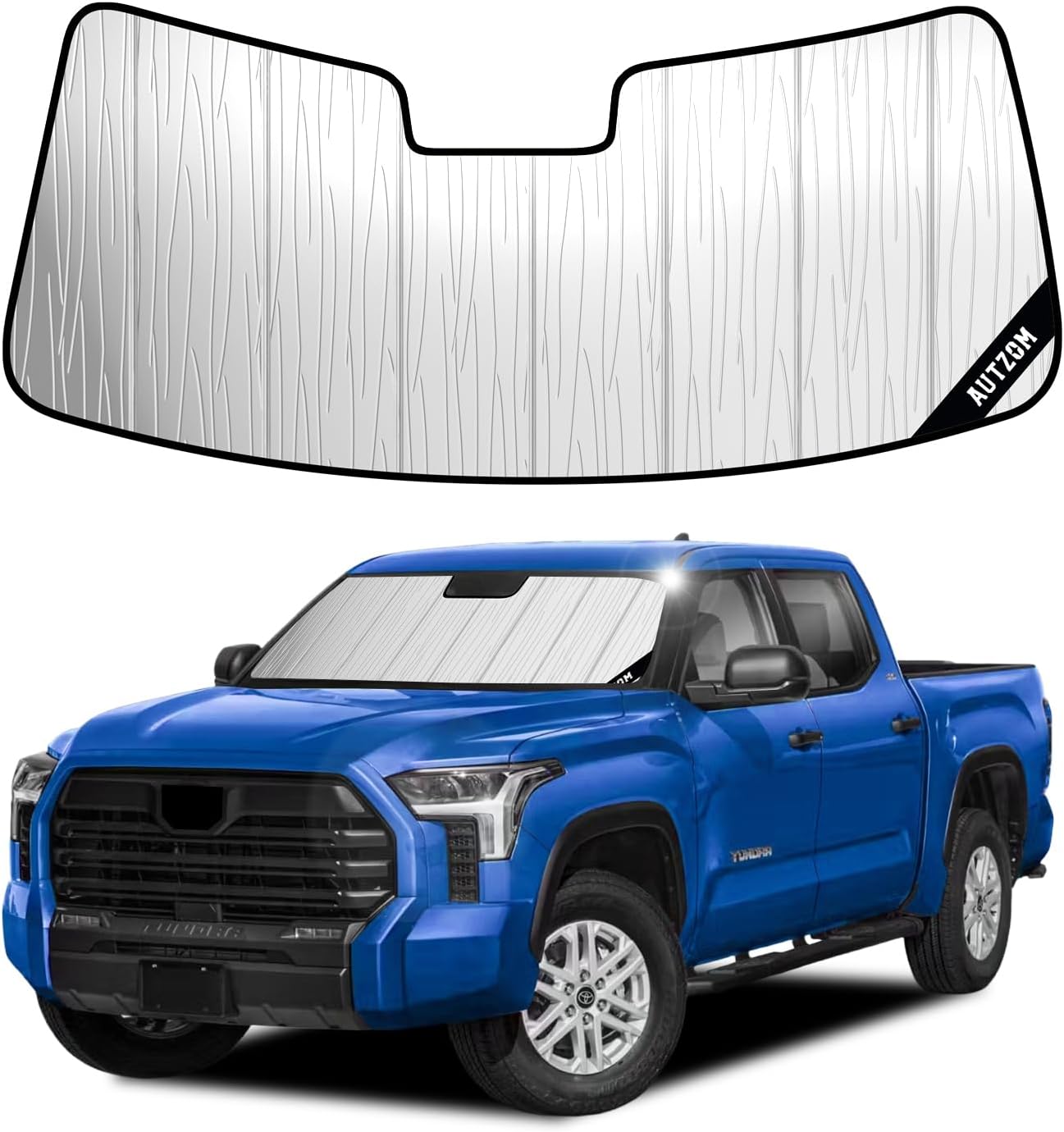 Windshield Sun Shade for Toyota Tundra 2022-2026, Custom-fit Windshield Cover, Keep Vehicle Cool, Protect Dashboard, Foldable Car Window Shades – Toyota Tundra Accessories