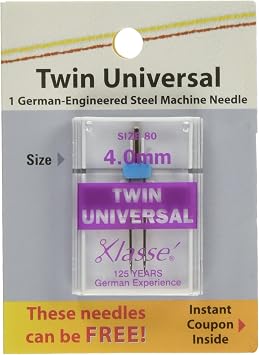 Tacony Corporation Klasse Twin Universal Machine Needles-4.0mm/80 1/Pkg