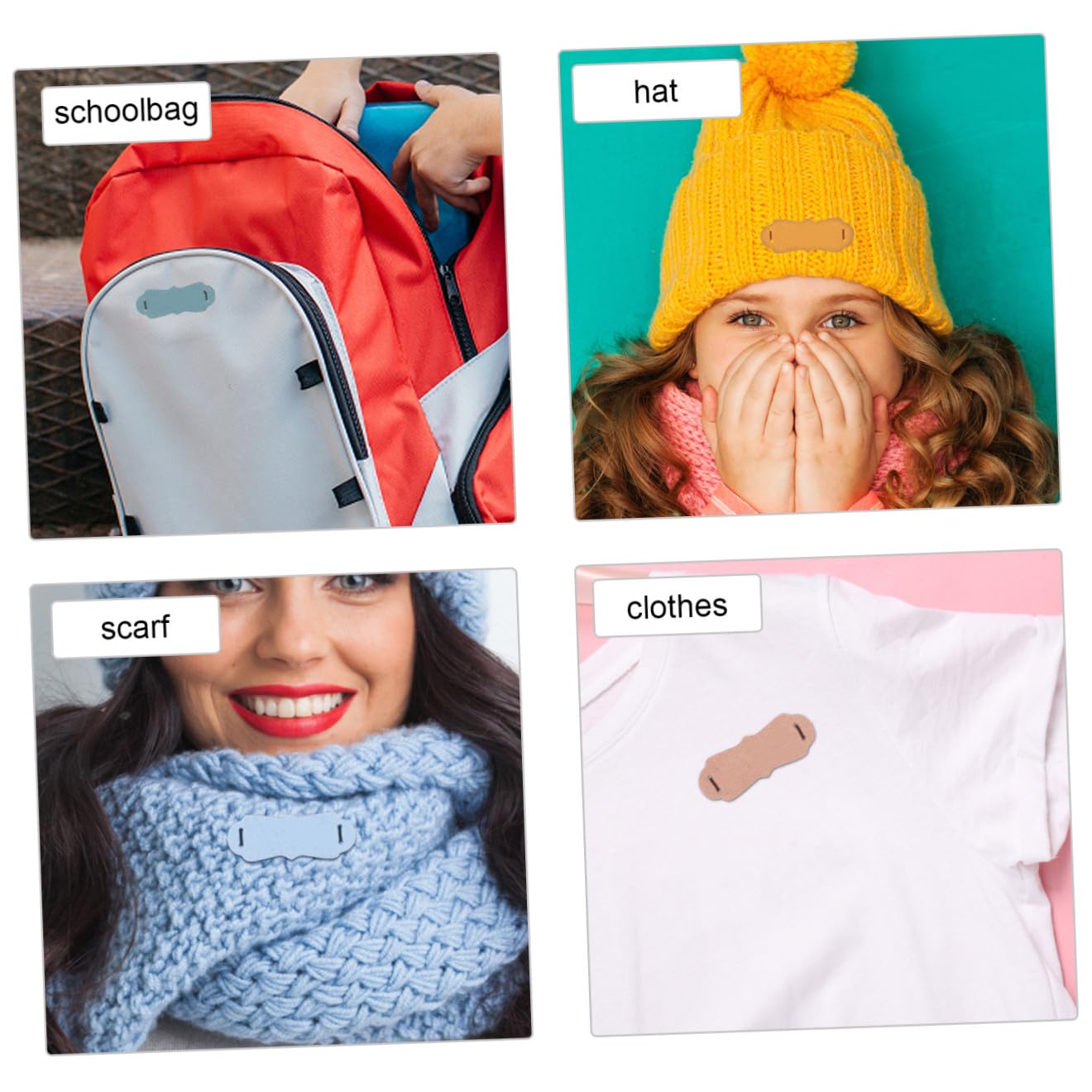 Abaodam 400pezzi Pz Etichette Pu Pelle Con Lettere Goffrate Per Accessori Fai Da Te Decorazioni Per Borse Abbigliamento e Scarpe Di Tonalità Diverse