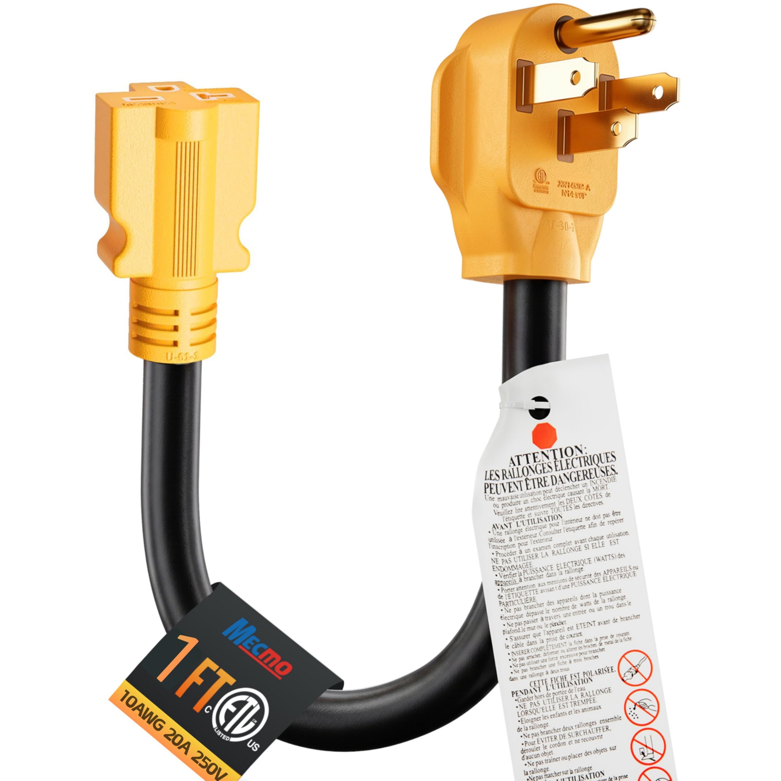 Amazon.com: MECMO NEMA 14-50P to 6-20R EV Charger Adapter, 50 AMP
