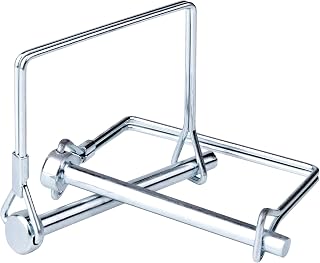2Pack Super Big Safety Coupler Pin,1/2”x 3-3/20”(12mm x 80mm) Spring Steel Shaft Locking Pin Safety Coupler Pin Heavy Duty Shaft Locking Pin Square Sliver (1/2”x 3-3/20”, 2)