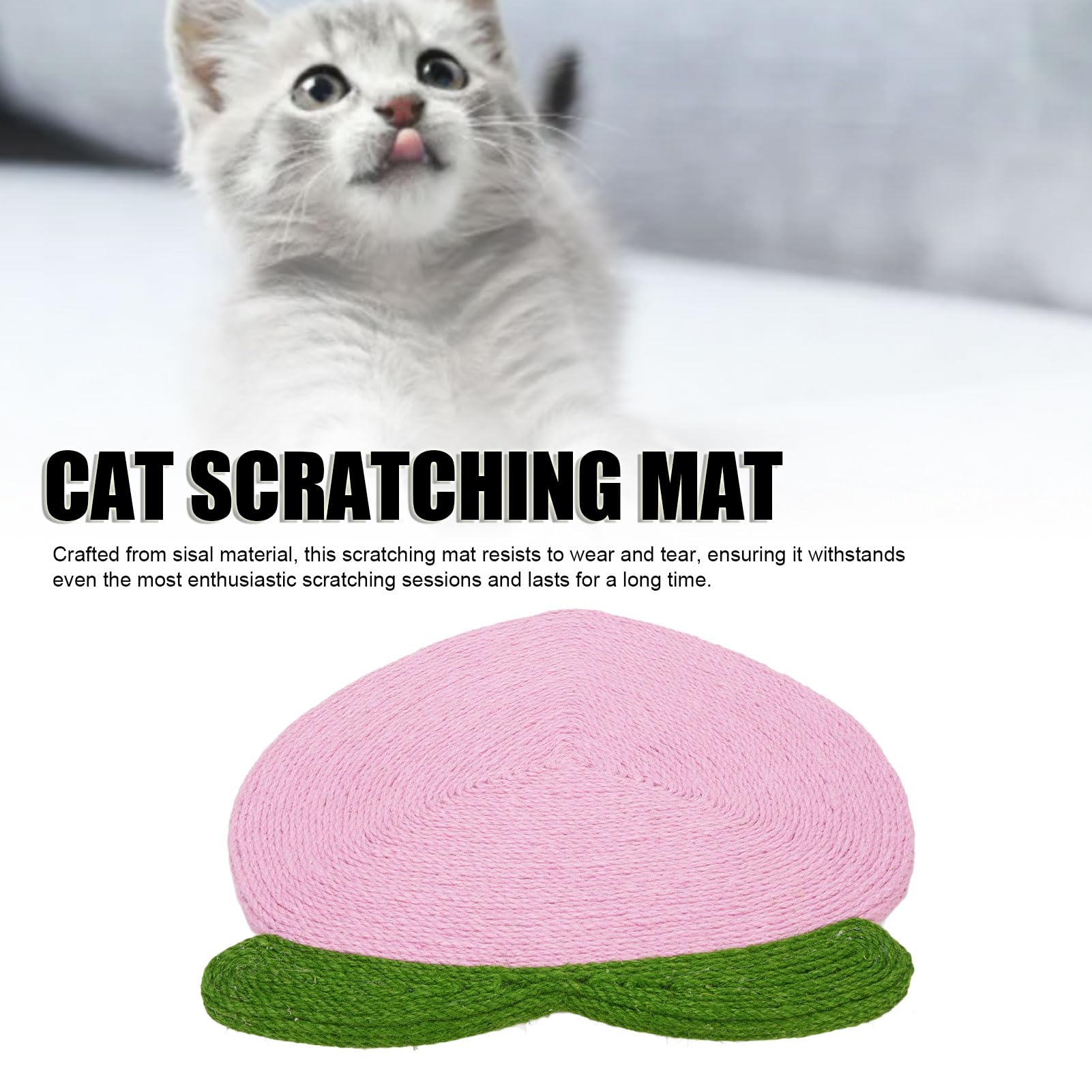 Tappetino Tiragraffi per Gatti con Adorabile Design Pesca per la Protezione dei Mobili Salvaspazio per Gattini - Materiale Sisal Resistente, 1 Unità