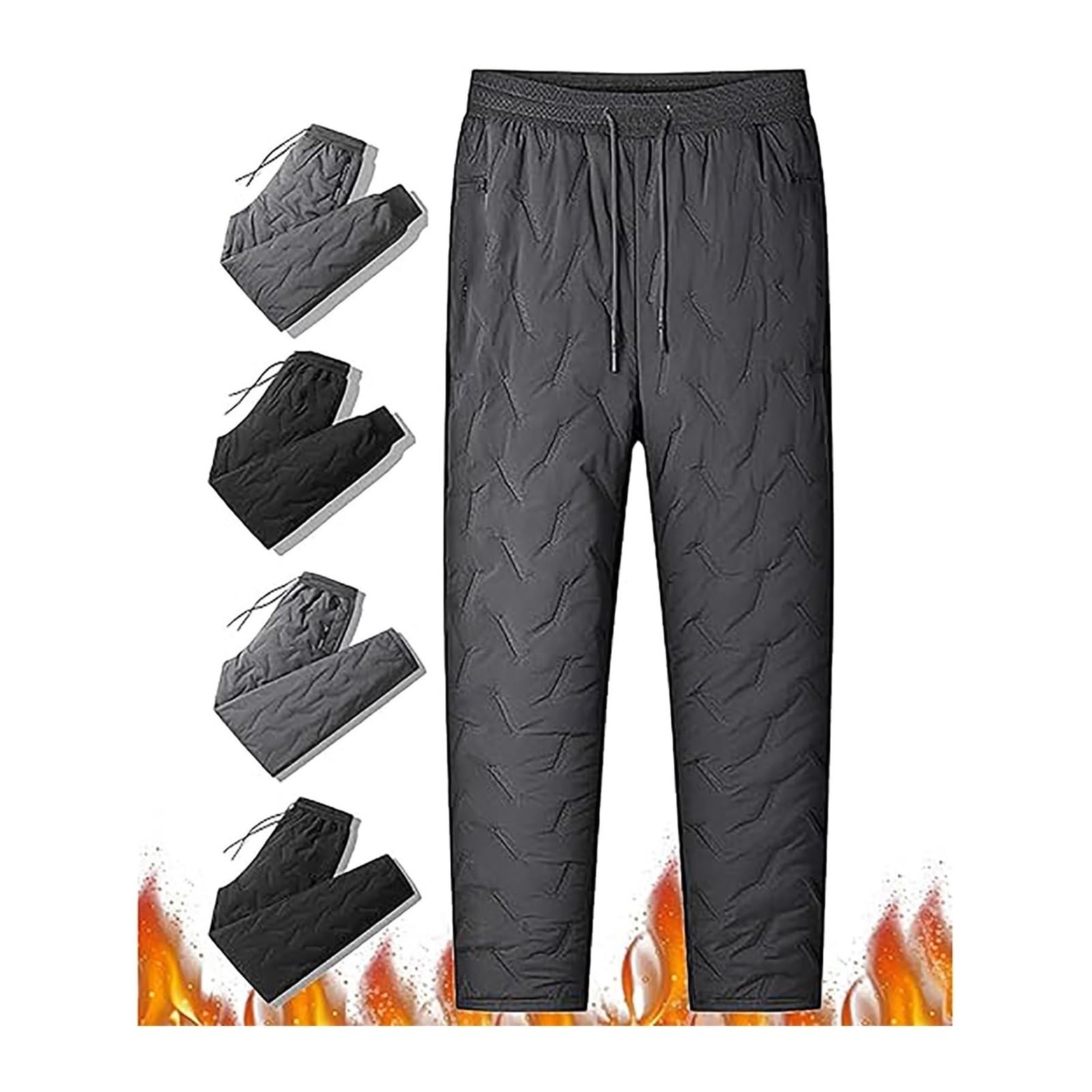 Pantalon De Jogging for Homme en Coton Doublé Thermique Chaud d'hiver en Polaire for Entraînement, Pantalon De Sport, Pantalon De Sport De Loisirs avec Poches S-7XL(Gray B,3XL)