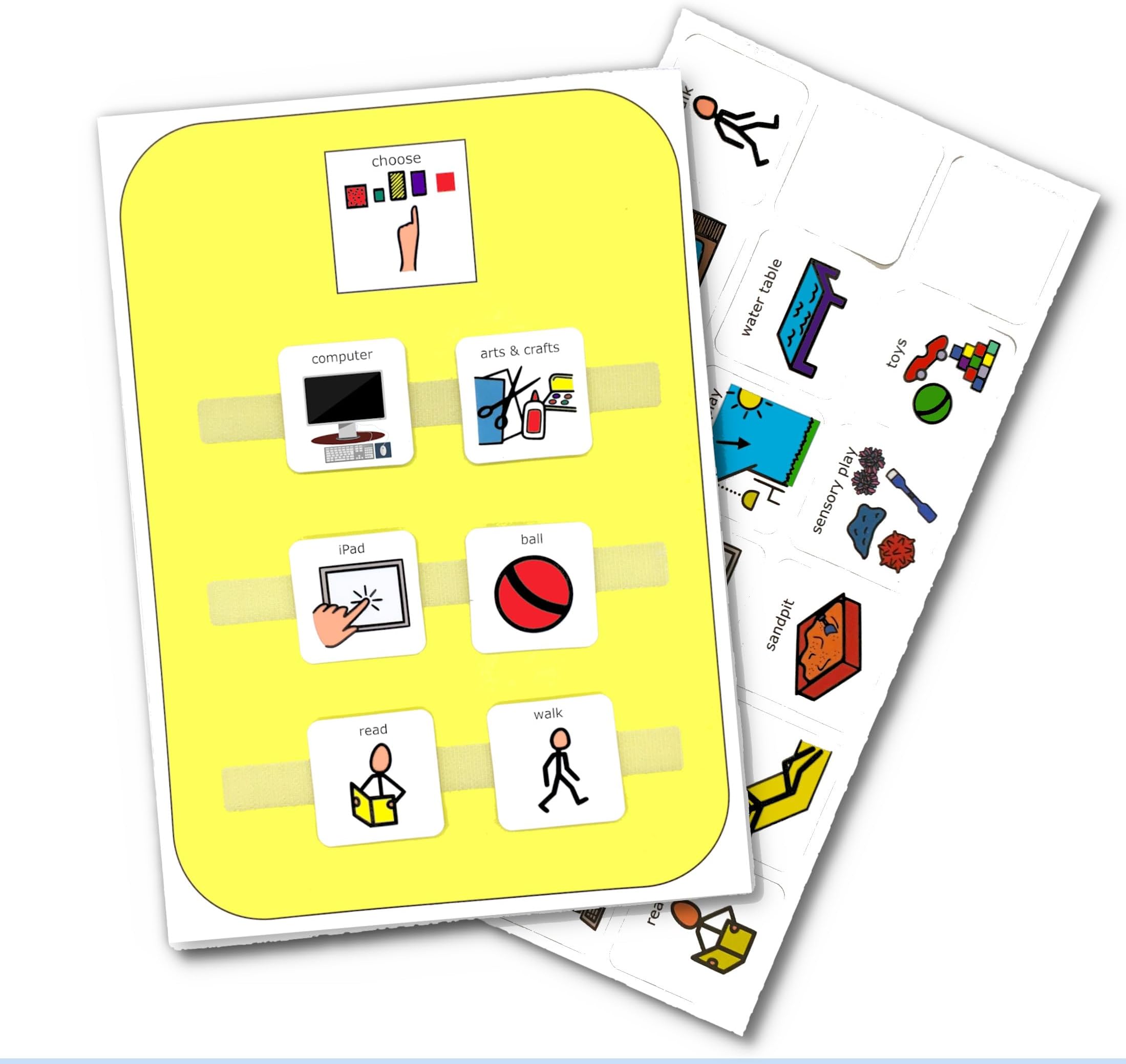 Activity Choice Board, A4 Nonverbal Communication Tool for Autism (English)
