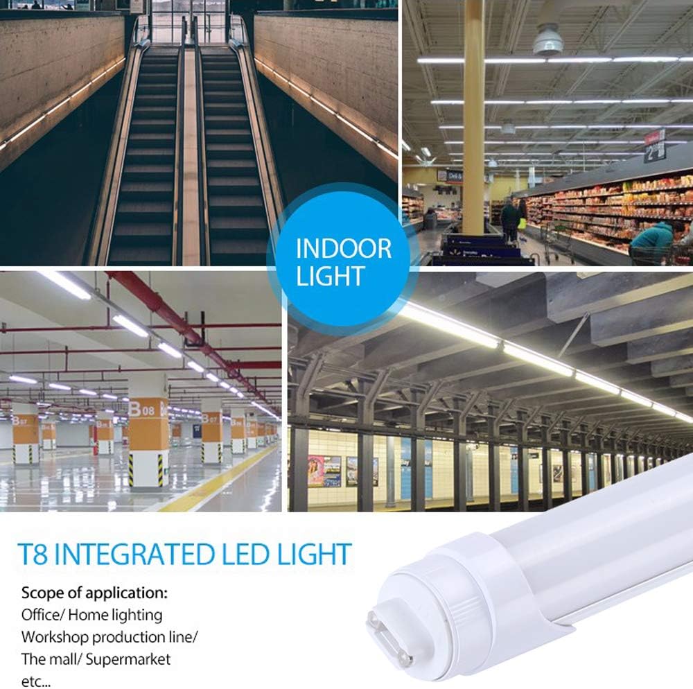 Get Popular Offer JOMITOP R17d 8 Foot Led Tube Light Bulb Frosted Cover Rotatable HO Base 45W, Replacement 100W Fluorescent Lamp Shop Lights,Dual-Ended Power, Cold White 6000K, 5400LM, AC 90-277V Pack of 12