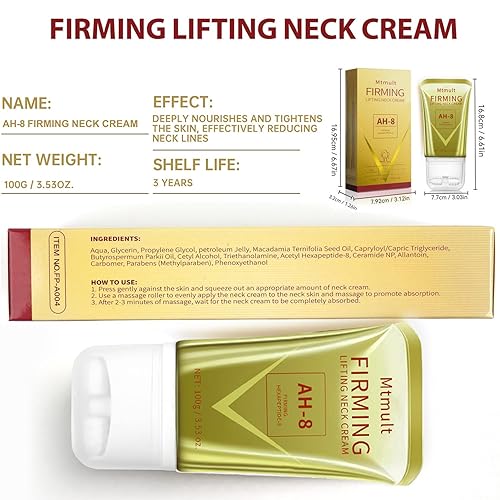 Miniatura 9 de Mtmult AH-8 Crema reafirmante para el cuello, cremas para el cuello para tensar y reafirmar, crema para el cuello que aprieta la piel flácida,