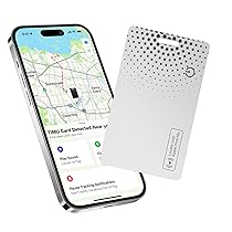 TIMU Air Tag Card Compatibile Apple Dov’è (iOS Only), 1.7 mm Slim Smart Card, IP68 Impermeabile Wallet Tracker, Bluetooth Localizzatore per Valigie, Portafoglio, Borse, Bagagli, Nero (Bianco)