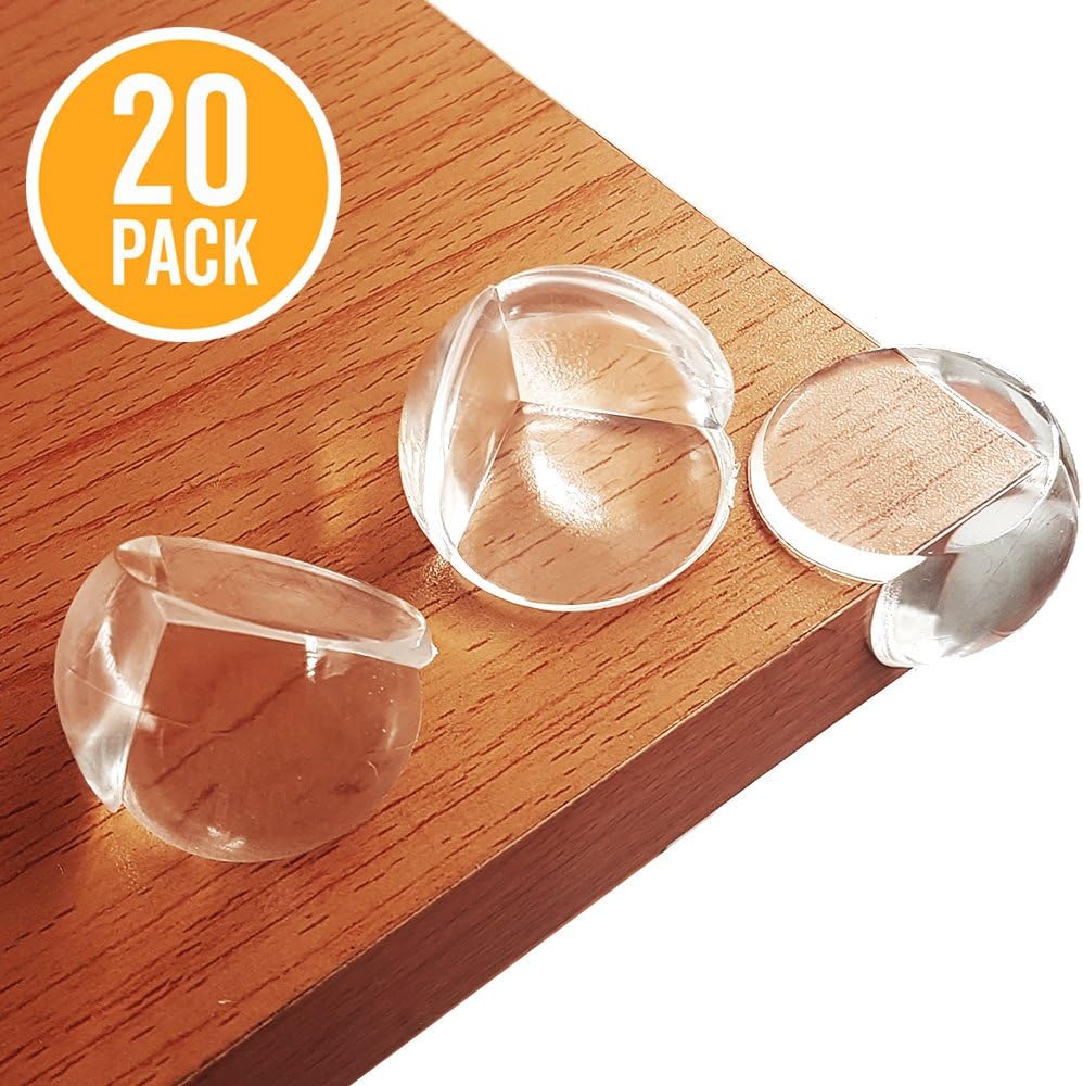 OTIVA Corner Guards, Soft Clear Baby Proofing Corner Protector With Adhesive, Safety Table Corner Cushion, Keep Children Safe, Stop Child Injuries, Furniture & Sharp Corners, Ball-Shaped Bumper