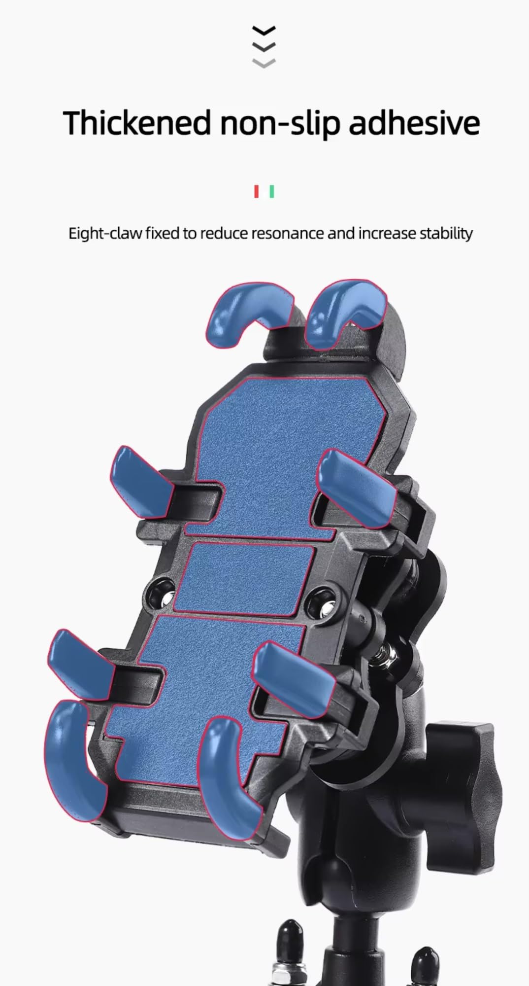 Moto Support Téléphone Support Téléphone Portable Antichoc Absorbant Les Chocs pour Moto Véhicule Électrique Smartphone(Mirror Mount)