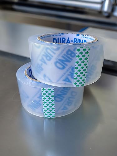 Miniatura 4 de Cinta de embalaje transparente resistente de 1.8 pulgadas x 60 yardas. Cinta transparente resistente para envío, embalaje, mudanza, correo y todo