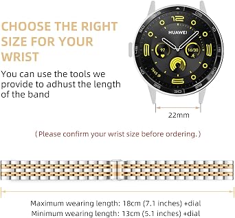 22mm Strap Compatible with Huawei Watch GT 7/7 Pro/6/6 Pro (46mm)