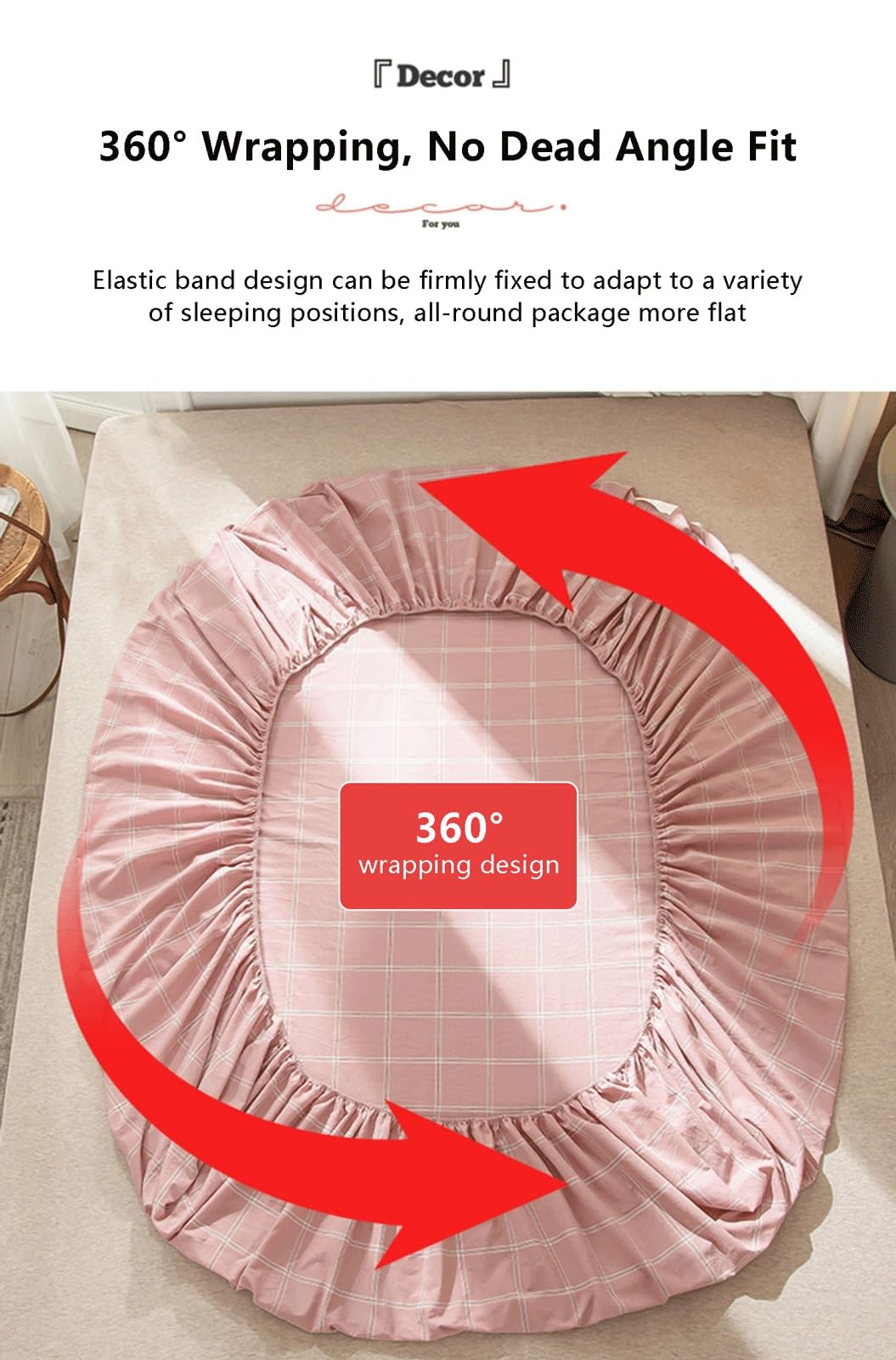 Lenzuolo con angoli in 100% cotone lavato, per letto matrimoniale XL e matrimoniale, morbido e traspirante, solo con tasca profonda 20 cm (rosa, lenzuolo con angoli per letto singolo)
