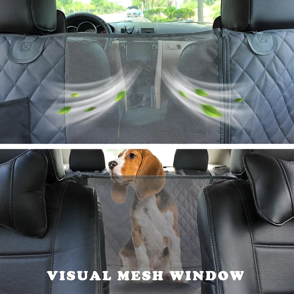 Kofferraumschutz für Hunde Hunde-Autositzbezug for VW Golf/Golf GTI 2015-2021, Hundehängematte, Auto-Rücksitze mit Seitenschutz, langlebig, kratzfest und wasserdicht, Haustier-Autositzbezug, Grau