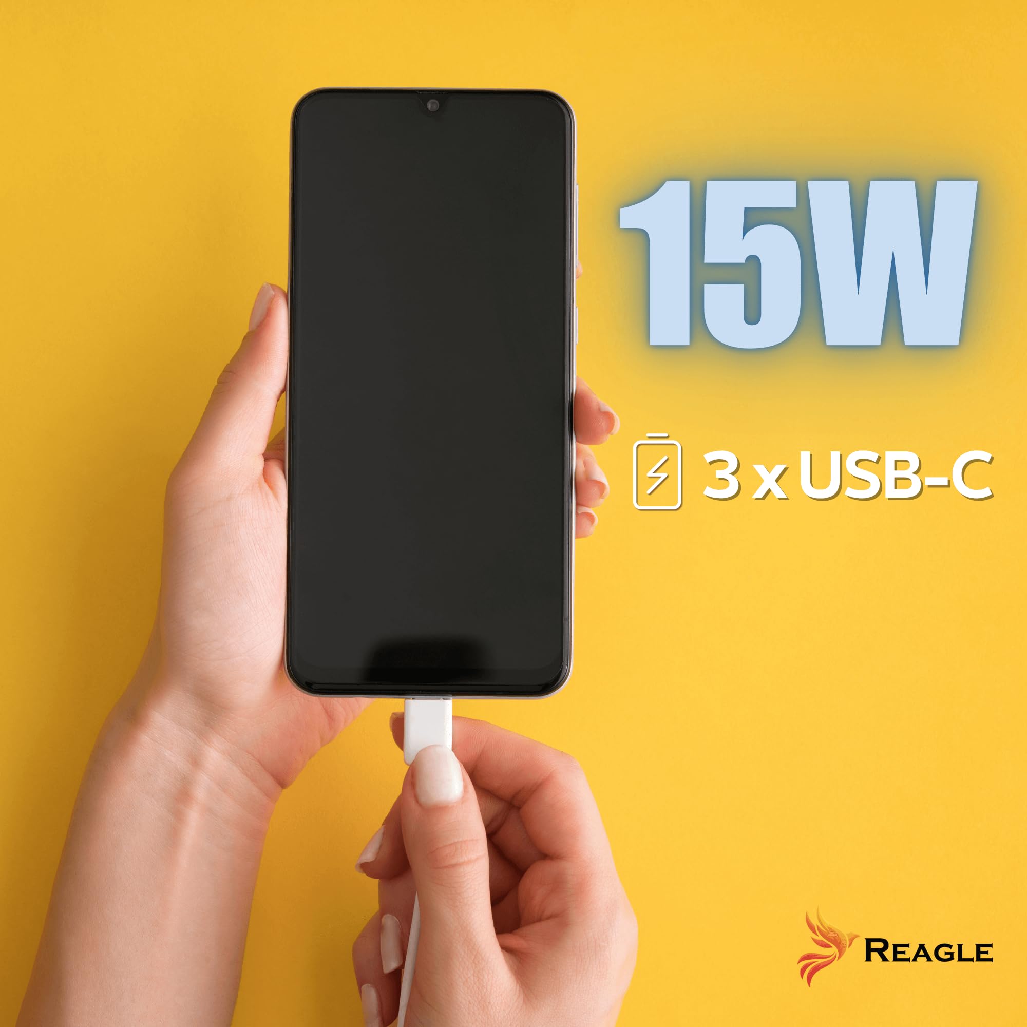 REAGLE Hub a 7 porte, USB 3.2 con cavo da 100 cm per desktop, 7 in 1, 4 x USB-A e 3 x USB-C, Plug and Play, distributore USB in alluminio 10 Gbps, per PC, laptop, MacBook, U-Disk, mouse