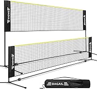 BAGAIL Portable Badminton Net - Adjustable Height Kids Volleyball, Tennis, Pickleball Net 10ft/14ft/17ft, Easy Setup Indoor Outdoor