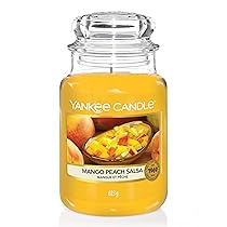 Yankee Candle Candela profumata in giara grande | Salsa di mango alla pesca | Durata Fino a 150 Ore | Regali per donne