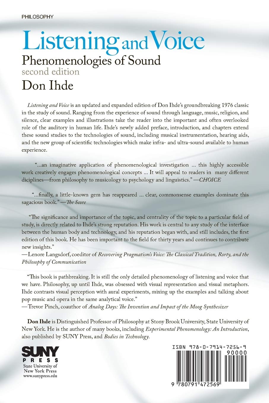 Listening and Voice: Phenomenologies of Sound: Phenomenologies of Sound, Second Edition