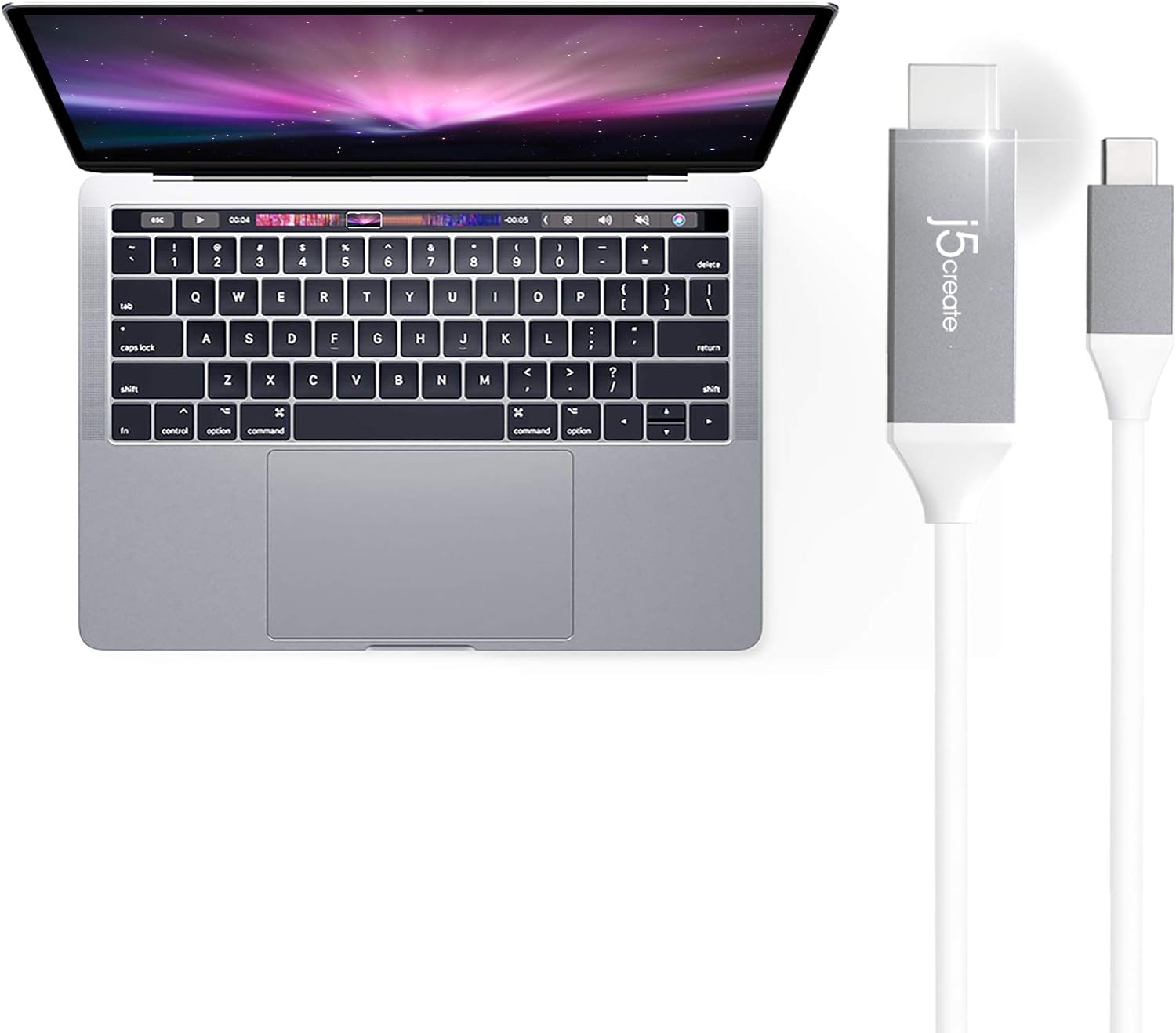 j5create USB Type C to 4K@60Hz HDMI 6ft Cable with HDMI ATC Certificate,Compatible with Thunderbolt 3/4, MacBook Pro/Air, iPad Pro, iPad Air 4, ChromeBook and More (JCC153G)