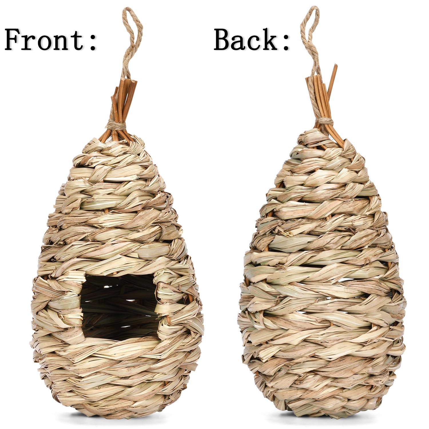 2 Casetta Per Uccelli In Fieno Naturale - Nido Artigianale Per Colibrì E Piccoli Uccelli - Foto 8