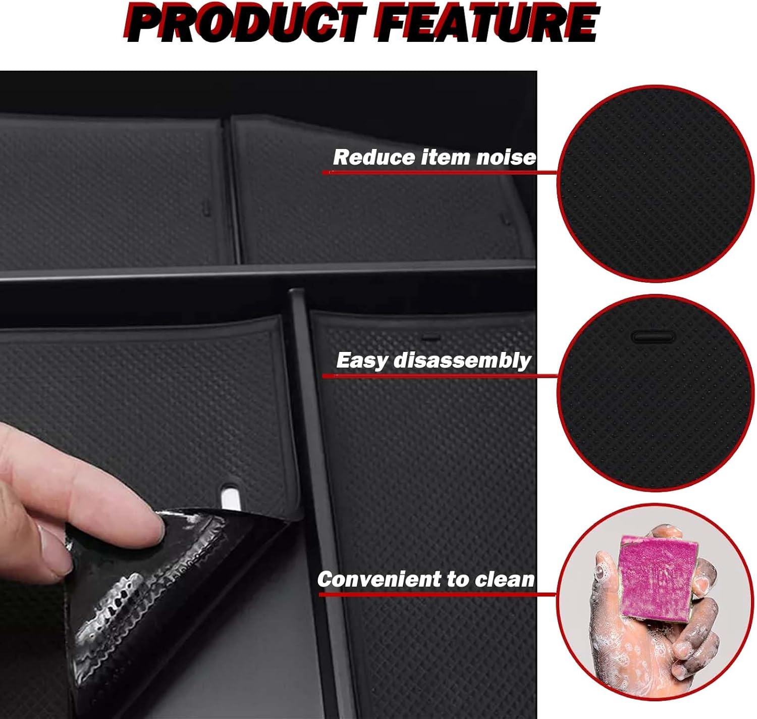 Center Console Organizer Tray Compatible With Ford F150 2015 2016 2017 2018 2019 2020 Storage Box Insert Armrest Tray-Full Console w/Bucket Seats ONLY (Fit for F150 2015-2020)