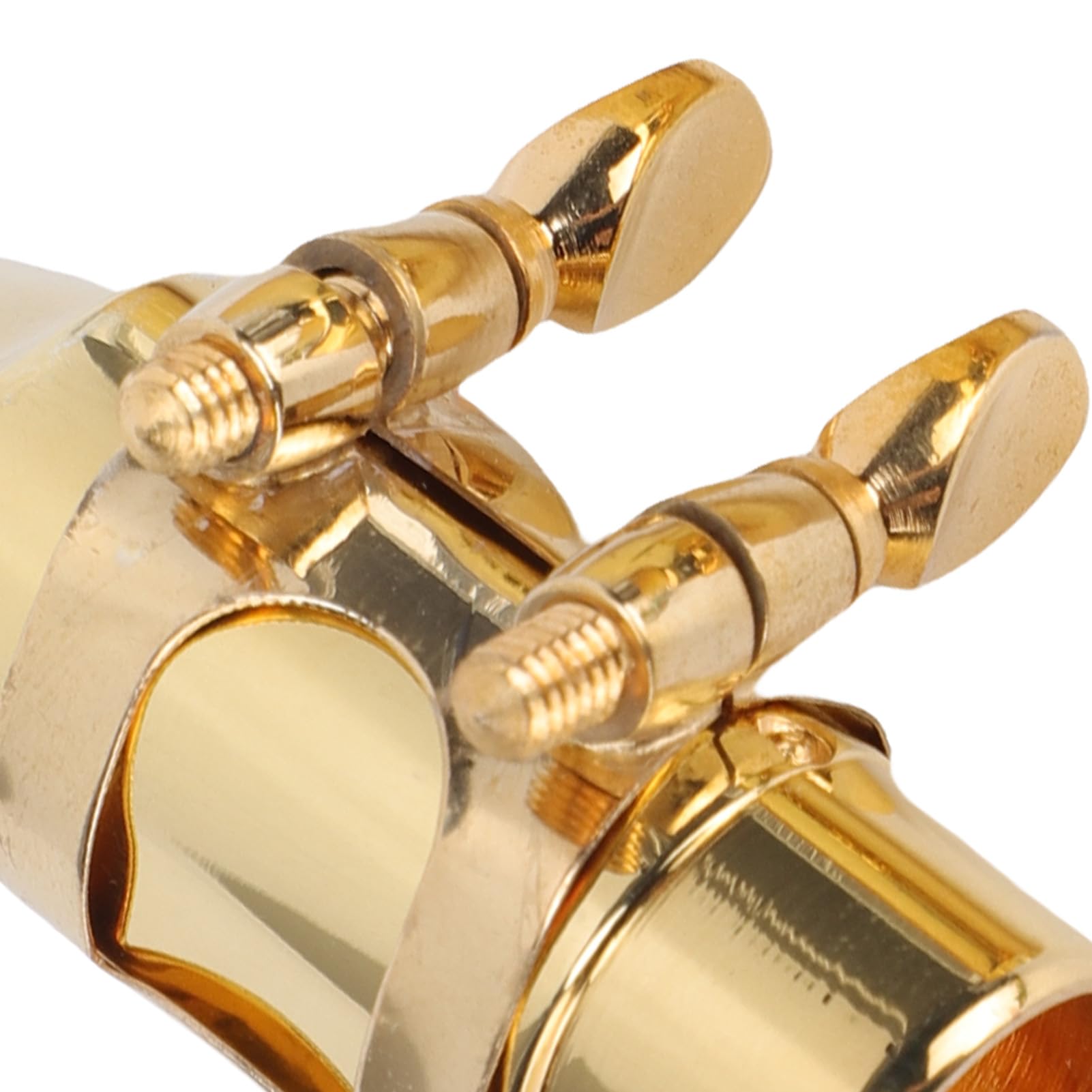 Bocchino Sassofono Soprano Set, Bocchino Saxofono Sax di Ottone con Cuscinetto di Ligatura del Cappuccio per Prestazioni 5#