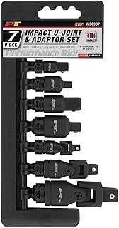 Performance Tool W30937 7 Piece Impact U Joint & Adapter Set