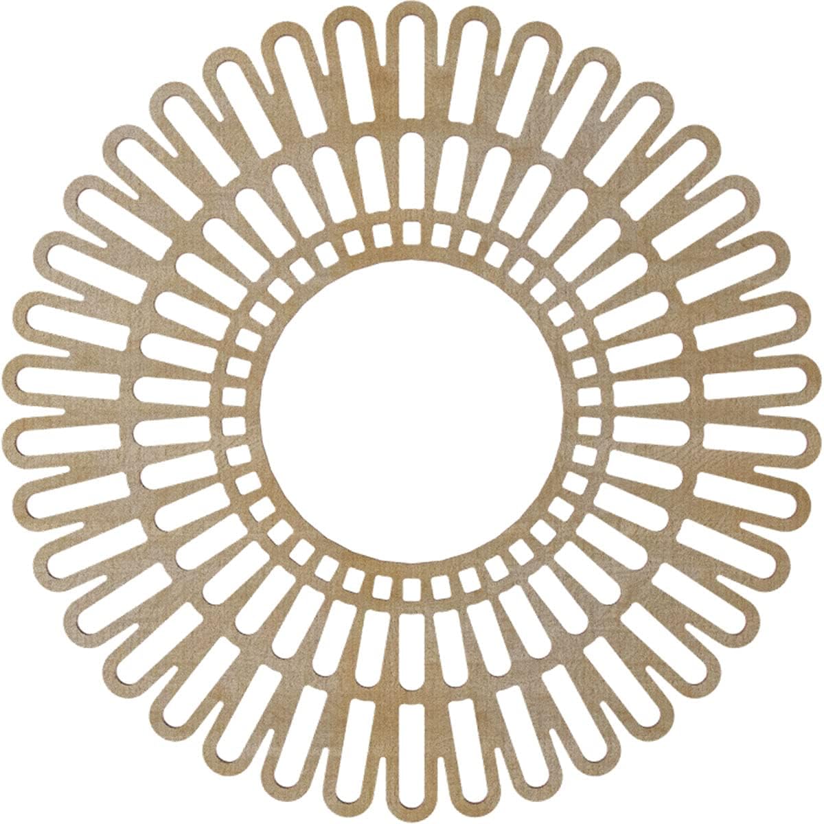 Ekena Millwork 22"OD x 8 1/8"ID x 1/4"T Cornelius Wood Fretwork Pierced Ceiling Medallion, Birch