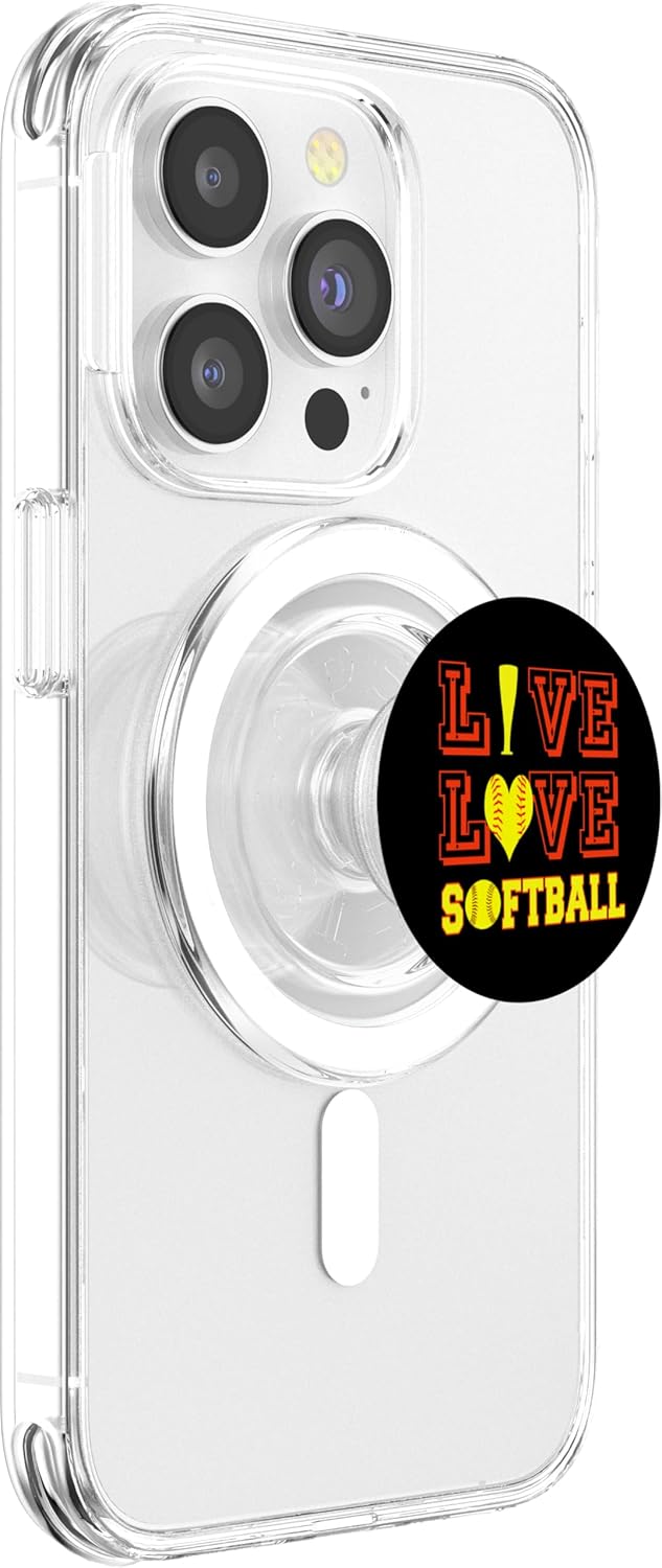Live Love Softball Quote Gifts Teen Girl Team Gear Stuff PopSockets Grip and Stand for Phones and Tablets PopSockets PopGrip for MagSafe