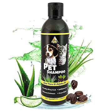 PetX by Petcrux Aloe Vera and Jojoba Oil with Healthy Shiny Coat Shampoo for Dogs and Cats-200ml