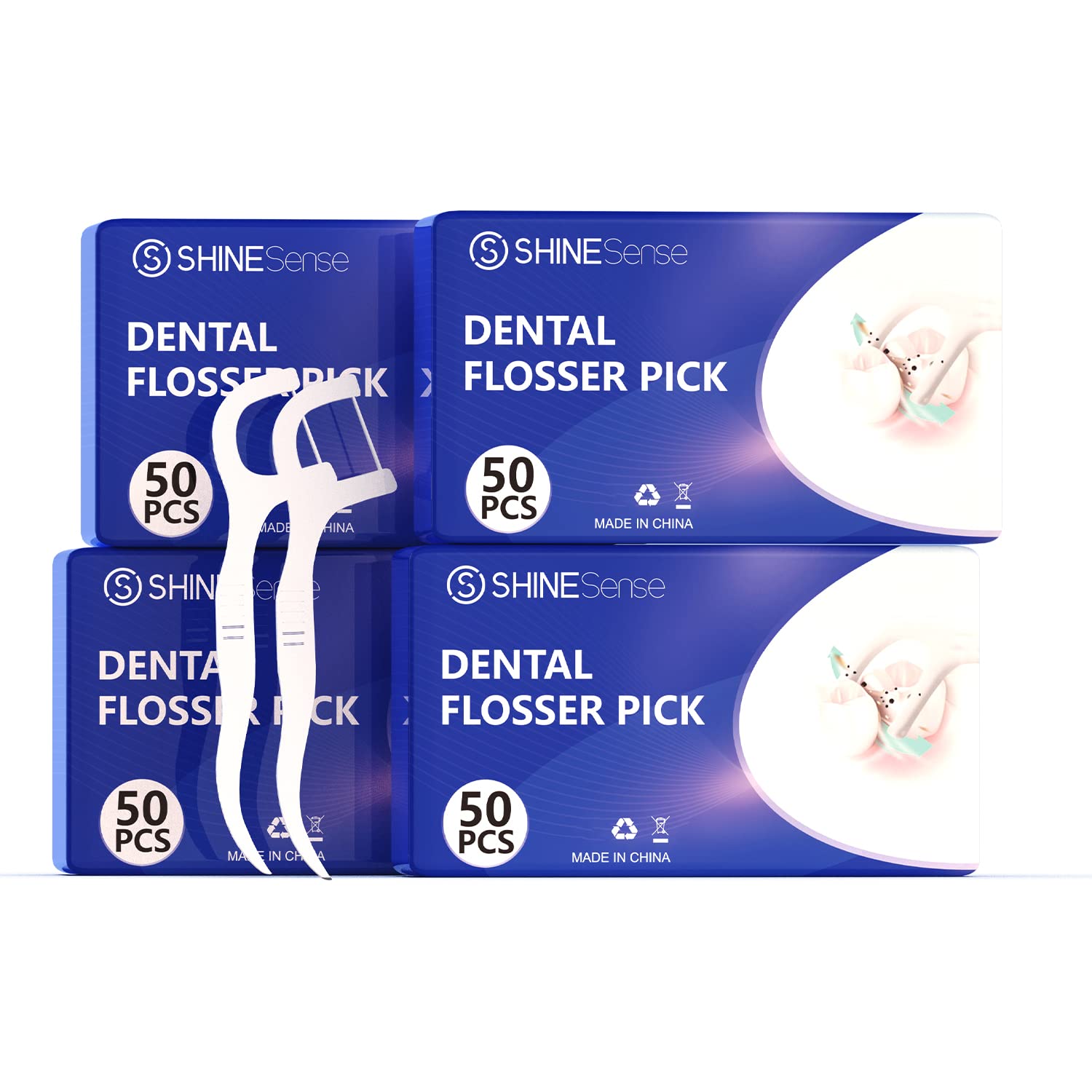 Dental Floss Picks-200 Pcs, Toothpick with Travel Box,Teeth Sticks,Interdental Floss Tooth Picks,Dental Flosser for Teeth Cleaning, Removes Food & Plaque, Oral Care