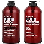 Biotin Shampoo and Conditioner Set for Hair Growth, Thinning Hair Treatment, Hair Thickening Products for Women & Men, Paraben & Sulfate Free, 20.2 FL Oz Each