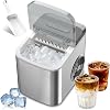 Ice Maker Machine for Home,Portable Small Clear Ice Cube Maker with LED Touch Display Panel,2 Bullet Ice Sizes,Ice Ready In 6 Mins,12kg/26lb In 24h,for Kitchen/party/bar