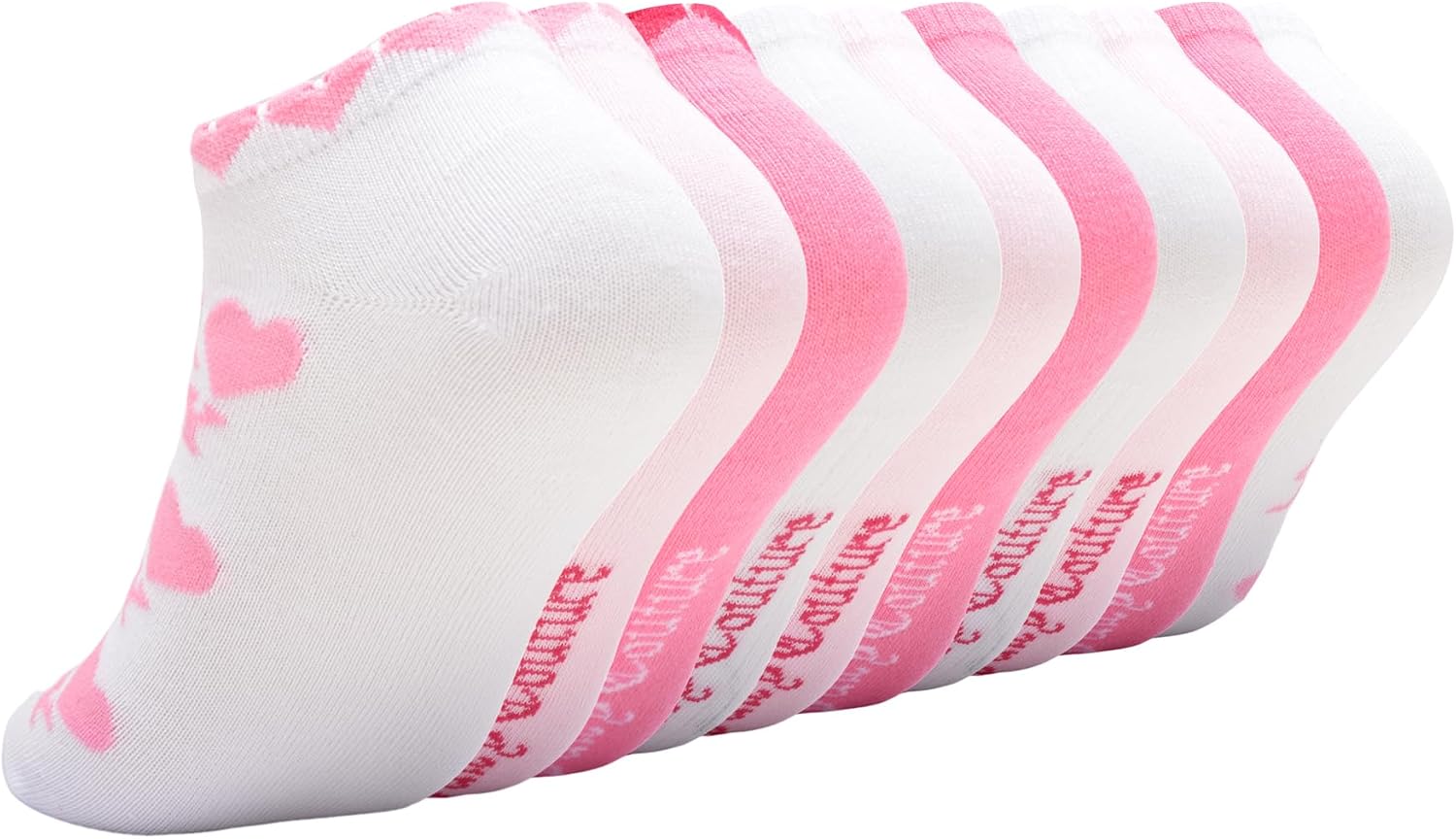 Juicy Couture Women's 10 Pack Juicy Xoxo No Show Socks