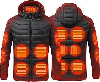 YMADREIG Heated Jacket for Men Women 21 Heating Zones Heated Coat Winter Outdoor Windproof Soft Shell Electric Warm Jackets