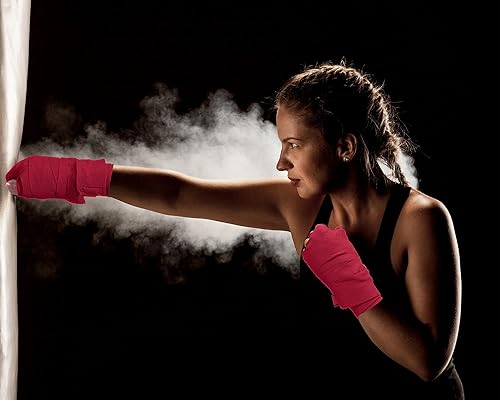 Miniatura 7 de Junkin 6 pares de vendas de boxeo para boxeo, muñequeras de boxeo de 180 pulgadas, para hombres y mujeres, kickboxing, muay thai, artes marciales