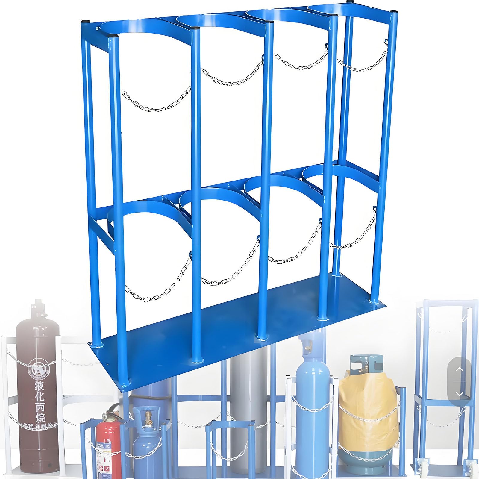 SFSLBFB Heavy-Duty Steel Cylinder Storage Rack for Secure Workshop and Garage Organization