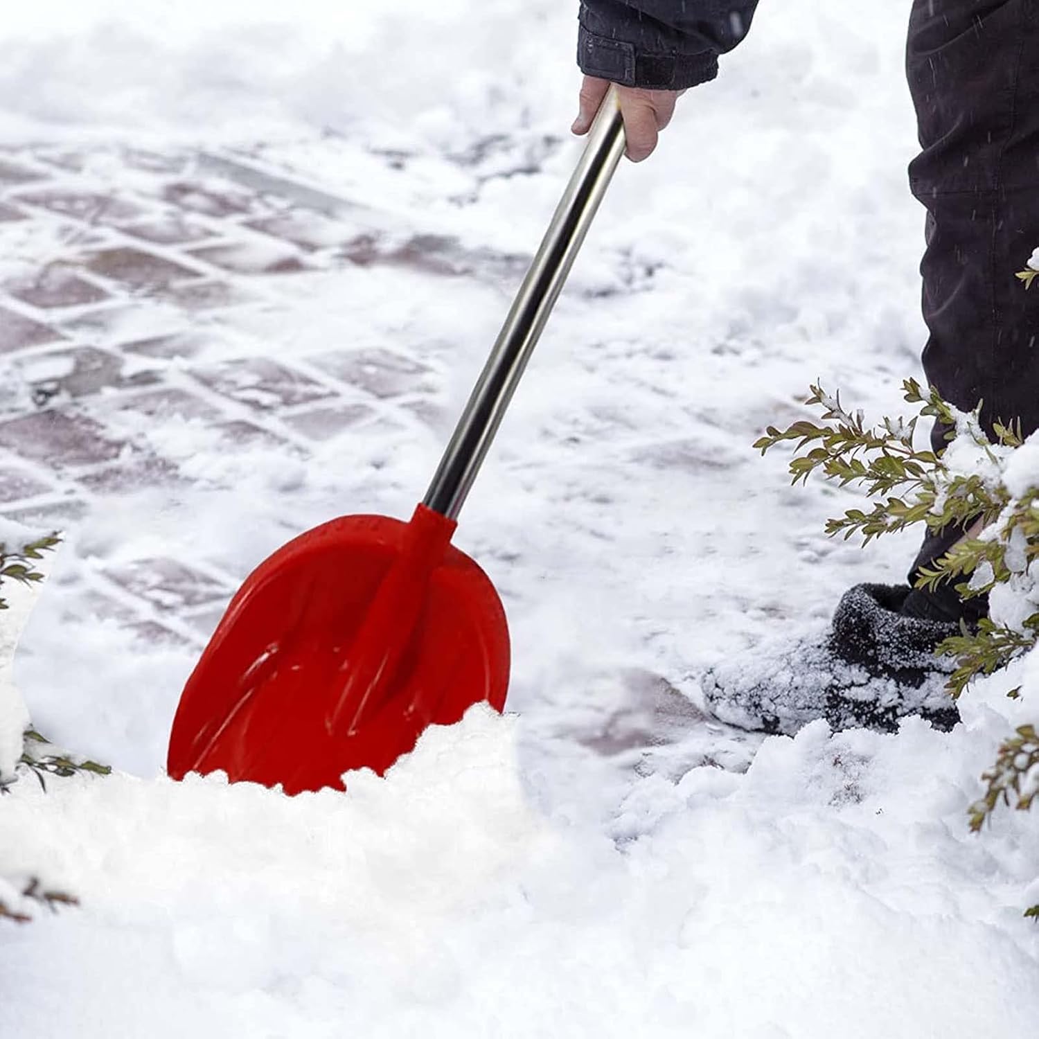 review Kid Snow Shovel for Child Aged 2 to 13 Year Old, Plastic Kid Snow Shovel with Steel Handle, 23