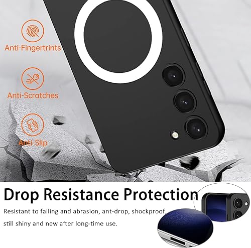 Miniatura 4 de Miimall Funda magnética compatible con Samsung Galaxy S23, resistente a las caídas, a prueba de golpes, ultrafina, suave y delgada para Galaxy S23