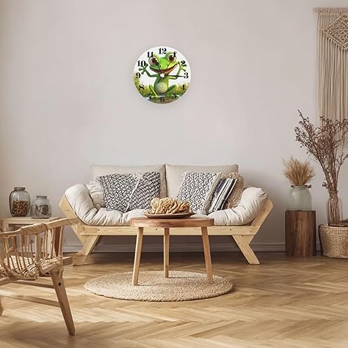 Vista 70 de KiuLoam Reloj de pared redondo de elefante africano, silencioso, sin tictac, funciona con pilas, fácil de leer para estudiantes, oficina, escuela