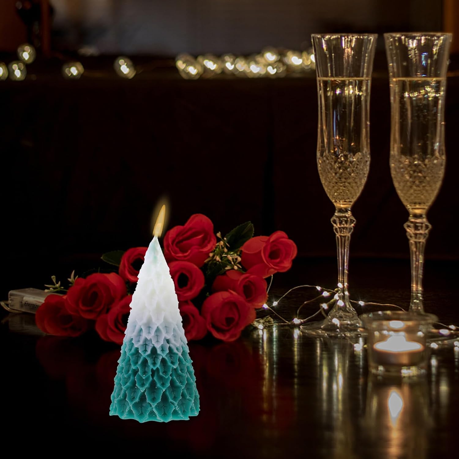 2pcs Xmas Tree Aromatherapy Candle Paraffin for Festive Decor
