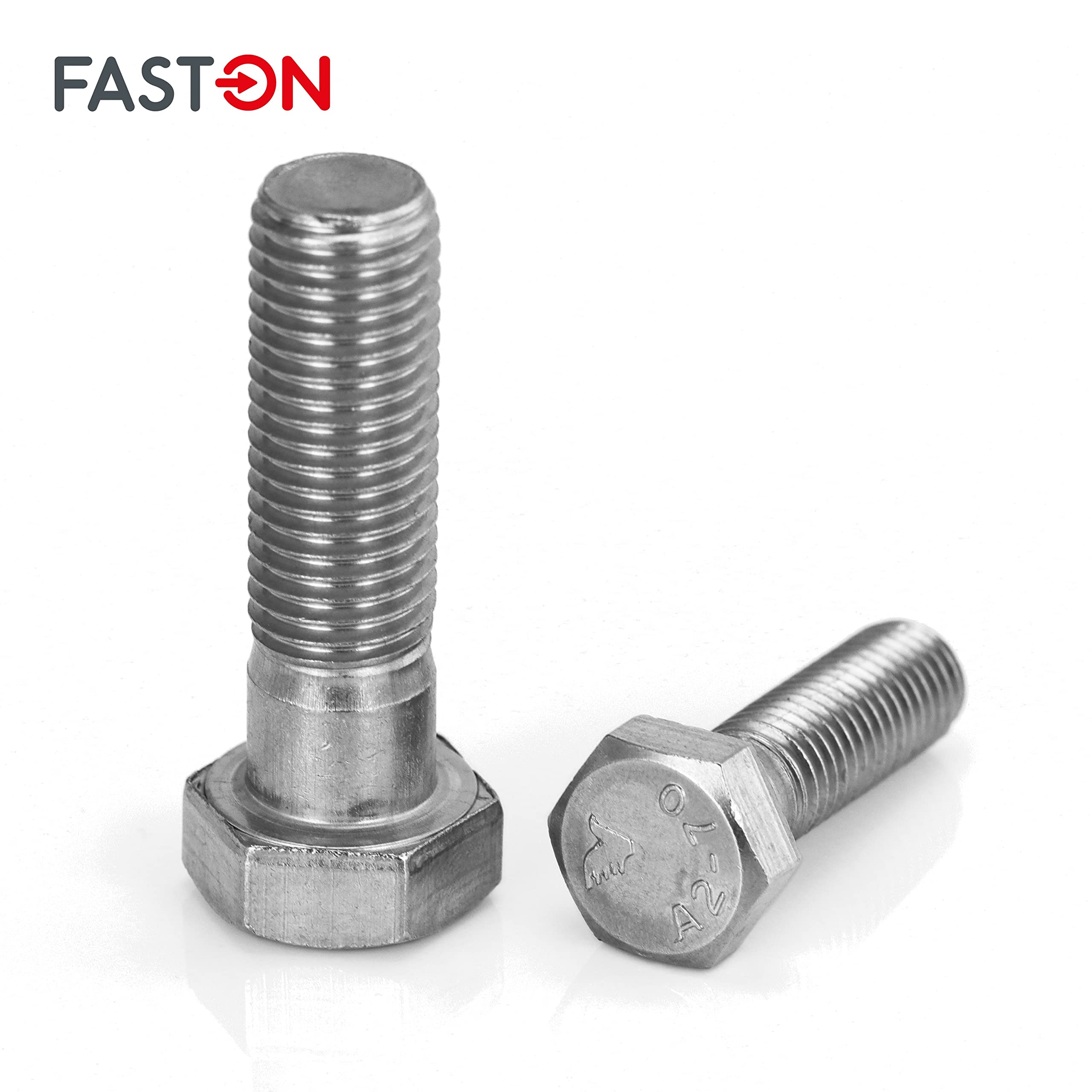 FASTON® Sechskantschrauben mit Schaft M8x230 Edelstahl A2 V2A (10 Stück) DIN 931 Maschinenschrauben Sechskant Schraube Maschinenschraube mit Teilgewinde rostfrei