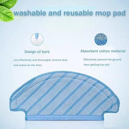 Miniatura 5 de Kit de accesorios para Yeedi Vac 2 Pro Station Robot Partes de Repuesto Partes de Aspiradora, 1 Cepillo Principal 3 Par de Cepillos Laterales 4