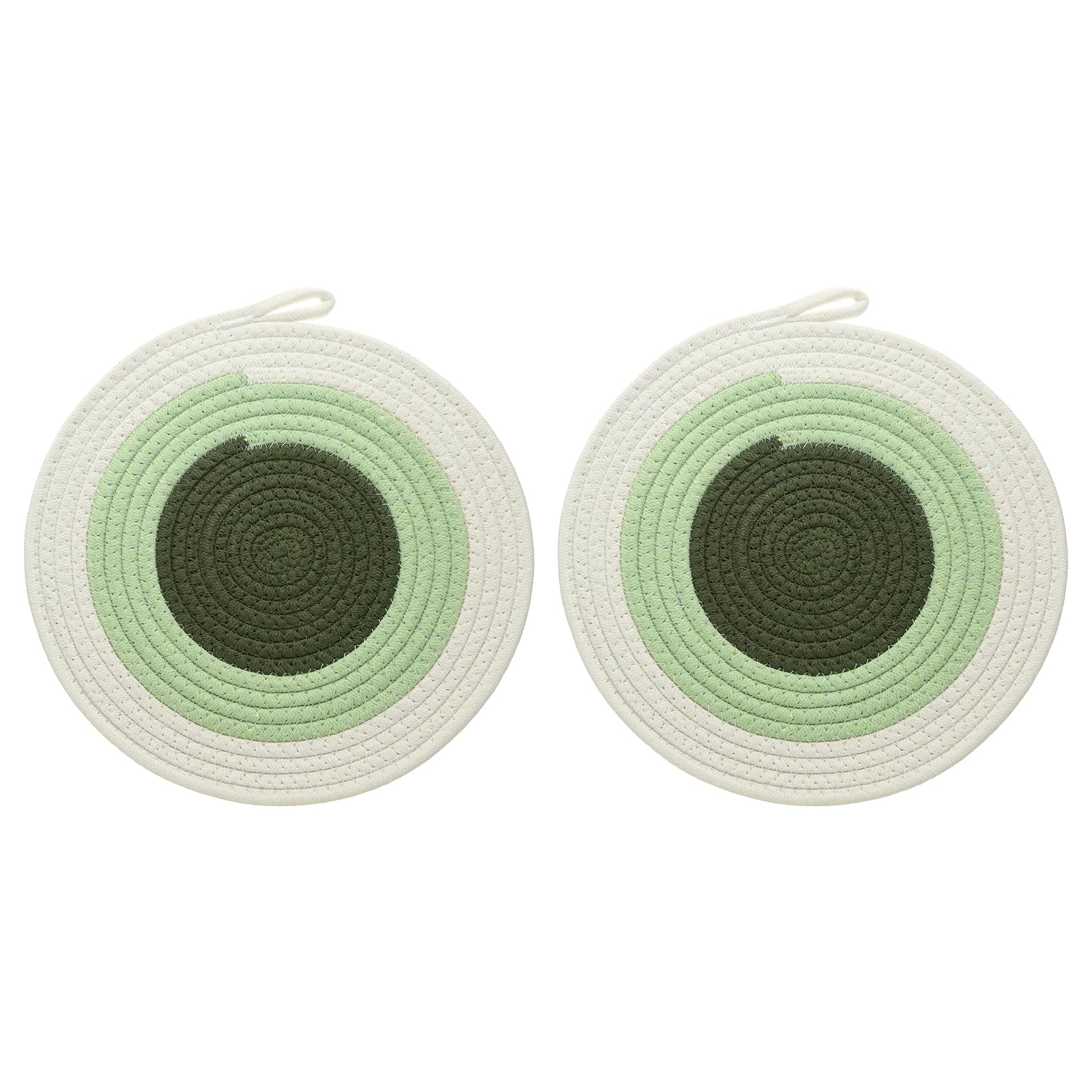 Sets de table ronds tressés de 30cm vert déco table maison