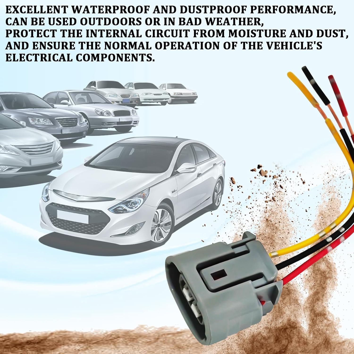 2PCS Alternator Connector Plug Alternator Pigtail Plug Cable 3-Pin Generator Regulator Wiring Connector Wire Harness for Nissan Subaru Infiniti EX35 G35 Lexus Rogue Saab Suzuki Jaguar Audi(Gray)